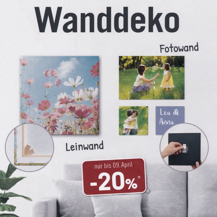 Jetzt Ihre schönsten Bilder an die Wand