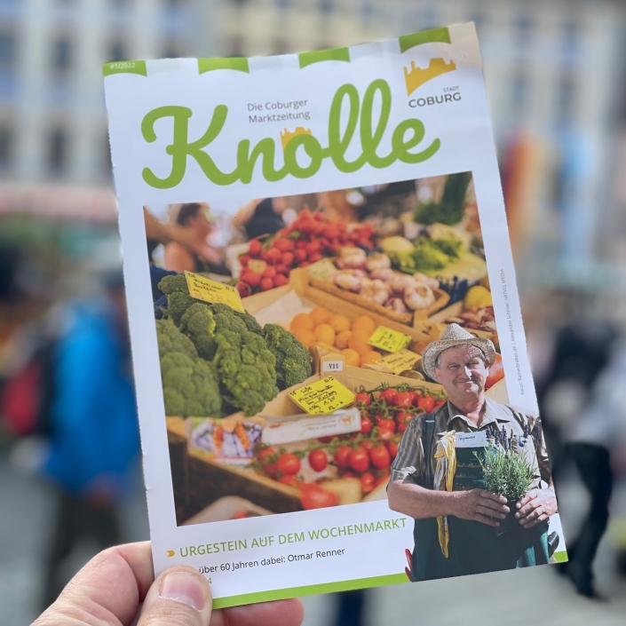 Alles frisch am Markt: die Marktzeitung Knolle